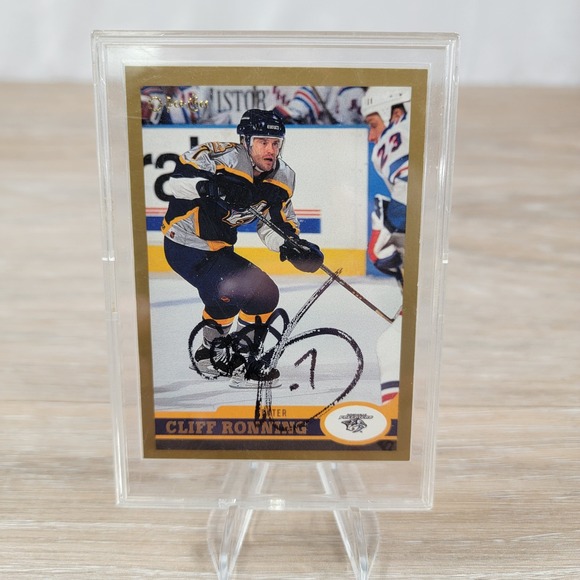 O Pee Chee Other - Cliff Ronning 1998 99 Nashville Predators O Pee Chee Autographed Hockey Card